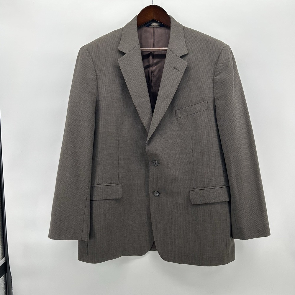 Brooks Brothers 346 Wool Blend Sport Coat Mens 44R Houndstooth Stretch Americana